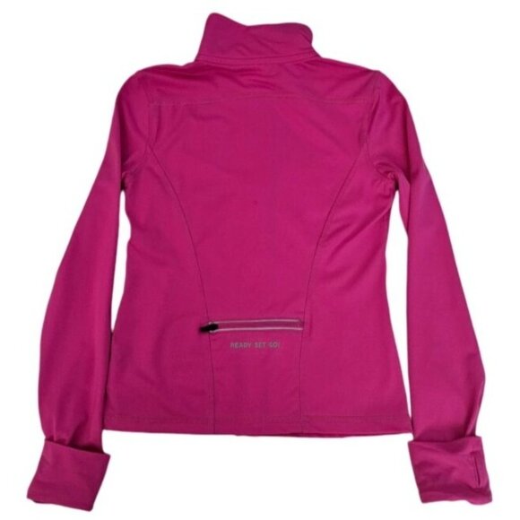 Gap Fit DRY Girls Happy Pink Activewear Full Zip Running Track Jacket Size Large - Picture 2 of 16